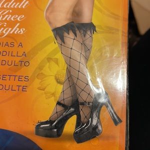 🔴NWOT 2 Pair SPECIAL PANTY HOSE BACK SEAM QS, & Wide Open Net Halloween styles